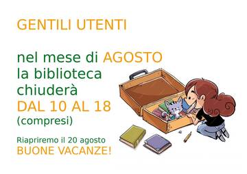 Chiusura biblioteca ad agosto
